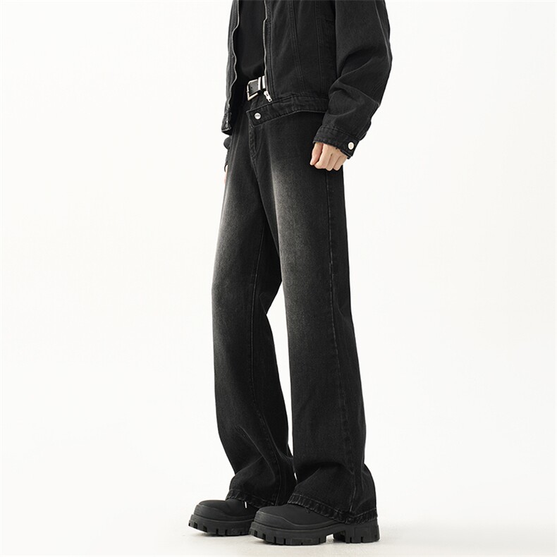 2025秋季新款美式高街复古水洗微喇牛仔裤B315-K139-特p35控68,男装牛仔裤,电商B315