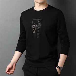 J633钱塘2020-1秋冬男士新款高端卫衣打底衫长袖贴身舒适P55图片