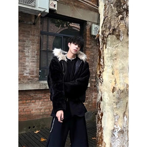 【有货】可拆卸毛领廓形棉服开衫外套 WT7200 特P95图片