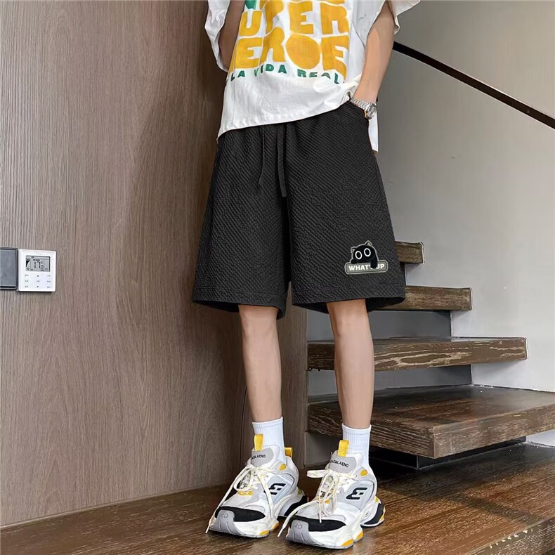 无品牌潮流原宿新款运动短裤男夏季宽松薄款纯棉裤子日系流行时尚，男装棉裤，星座506A
