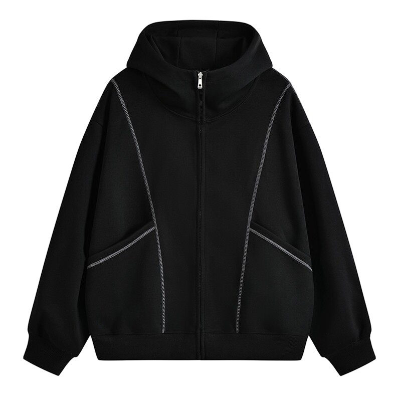 重磅380克全棉得物品质立领双拉链开衫卫衣外套RH909-P46，女装短外套，四季星座610B