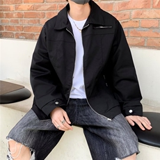 港风春款男夹克衫工装拉链按扣拼接休闲外套JK151P55，男装夹克，星座1013-1