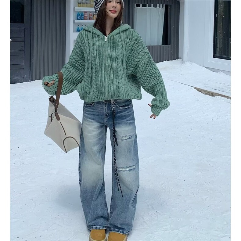 NK2256-P55大码美式复古水洗直筒牛仔裤女2025春季新款高腰,男装牛仔裤,电商B323A
