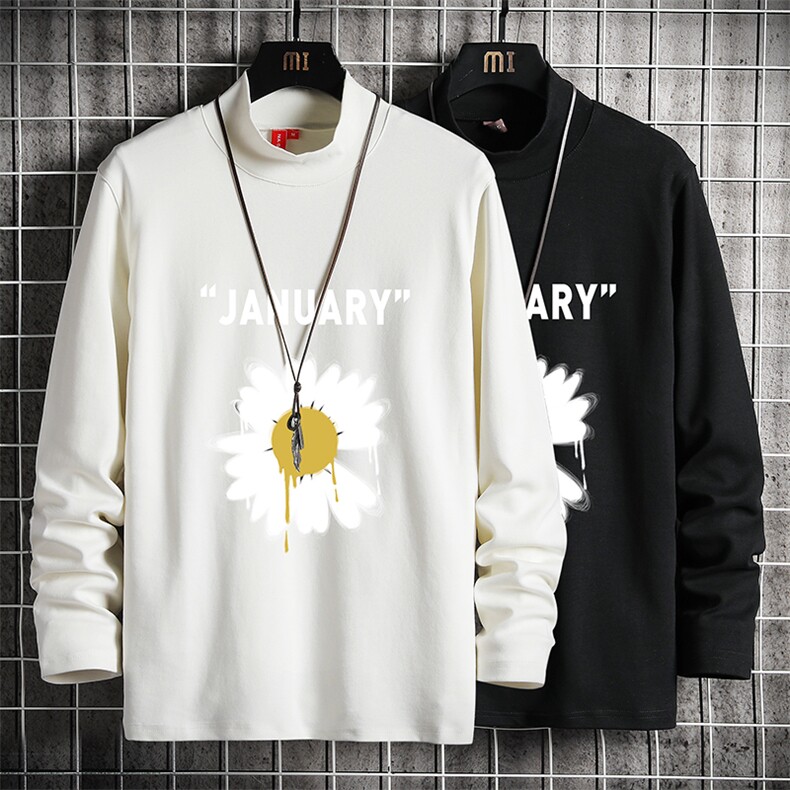BT40073-P30半高领长袖t恤男大码内搭打底衫男卫衣男网格挂拍,男装T恤,电商A040A