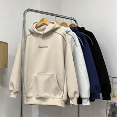 904-2-CD601-P55控88重磅连帽卫衣拼接刺绣男女生宽松外套帽衫潮，男装卫衣，星座904-2