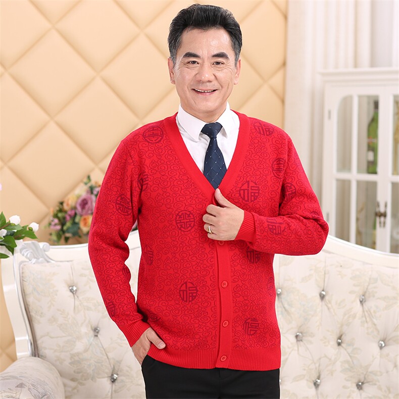 断码清仓羊毛衫女士中老年针织外套开衫男士宽松长袖福利毛衣情侣，男装中老年男装，亚东羊绒制品