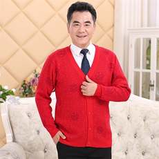 断码清仓羊毛衫女士中老年针织外套开衫男士宽松长袖福利毛衣情侣，男装中老年男装，亚东羊绒制品