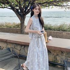 夏季新款韩系甜美减龄百搭显瘦开衫+半身裙两件套套装女，女装套装/套裙，2C159