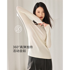 纯色羊毛保暖打底衫女内搭半高领2025年春季，女装针织衫/毛衣，拓晨羊绒