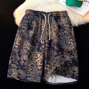 夏季花纹短裤男吸汗透气潮牌宽松休闲运动五分时尚裤子K0083 P25图片