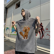 麂皮绒连帽背心坎肩男T恤美式港风JLB441-P30控48，男装背心/马甲，电商B370