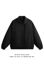 JK5005/P65春装新款个性纯色立领工装夹克男潮流上衣飞行员外套，男装夹克，电商A141