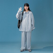 XZ216-YY111-套装P108上衣P55裤子P5021男女中性华夫格卫衣浅，男装卫衣，星座716-1