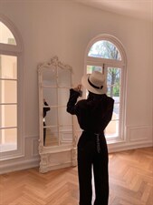 黑西装套装，女装西装，HE