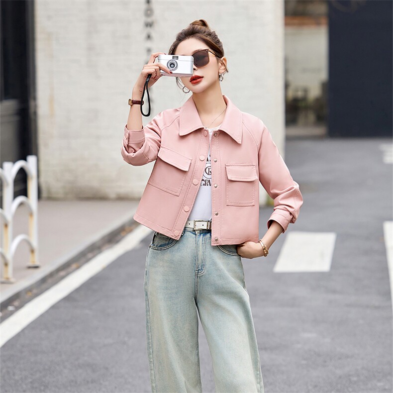 2026年春季新款女装女士精品皮衣,女装皮衣,自然秀
