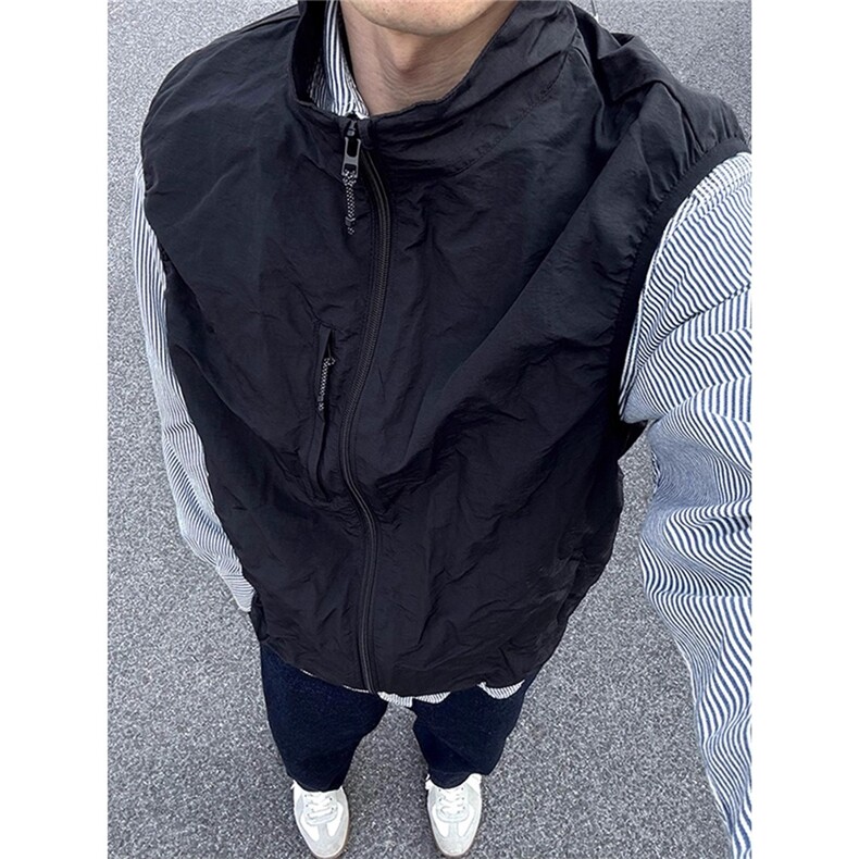 黑色机能工装马甲男款秋季山系户外速干路亚背心外搭钓鱼骑行外套,男装背心/马甲,星座1210-1