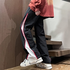 秋季美式insi高街hiphop拼接宽松运动长裤货号K2315P4568，女装休闲裤，电商A063