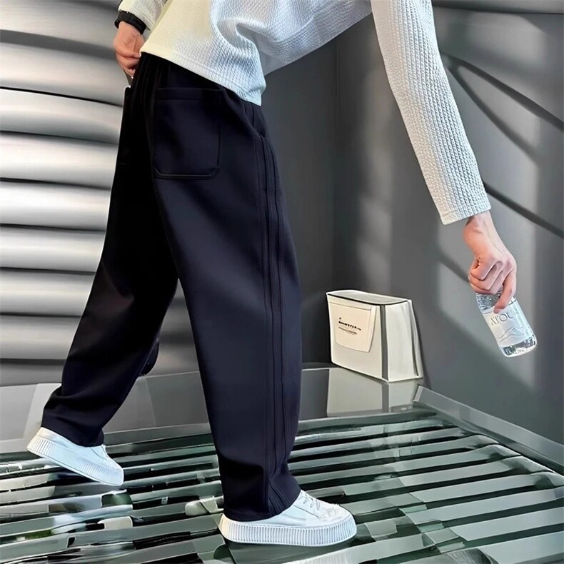 男士卫裤春秋季裤子男款新款百搭直筒弯刀裤男装运动休闲裤,男装休闲裤,星座302B