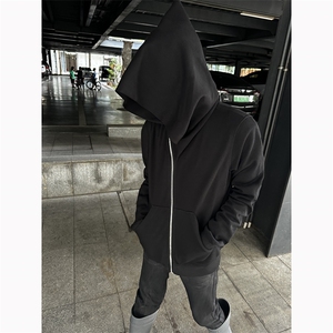B221 美式ins高街暗黑拉链宽松开衫卫衣连帽外套 SY2314-P80控108图片