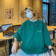 华夫格短袖高品质重磅220克小英文印花HT3151-特p16，男装T恤，星座508（原C305）