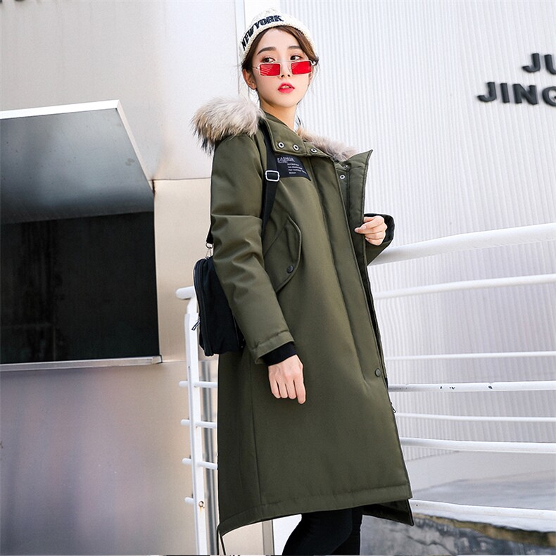 2020电商B247冬季韩版时尚流行加厚抗寒羽绒服中长款女MY08-P360，男装羽绒服，电商B247