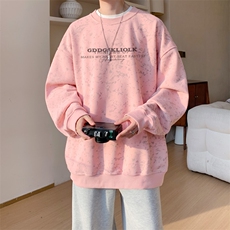 已注册/华棉内景秋冬新款小众宽松圆领卫衣男WY00721/P35加绒P45，男装卫衣，电商B316