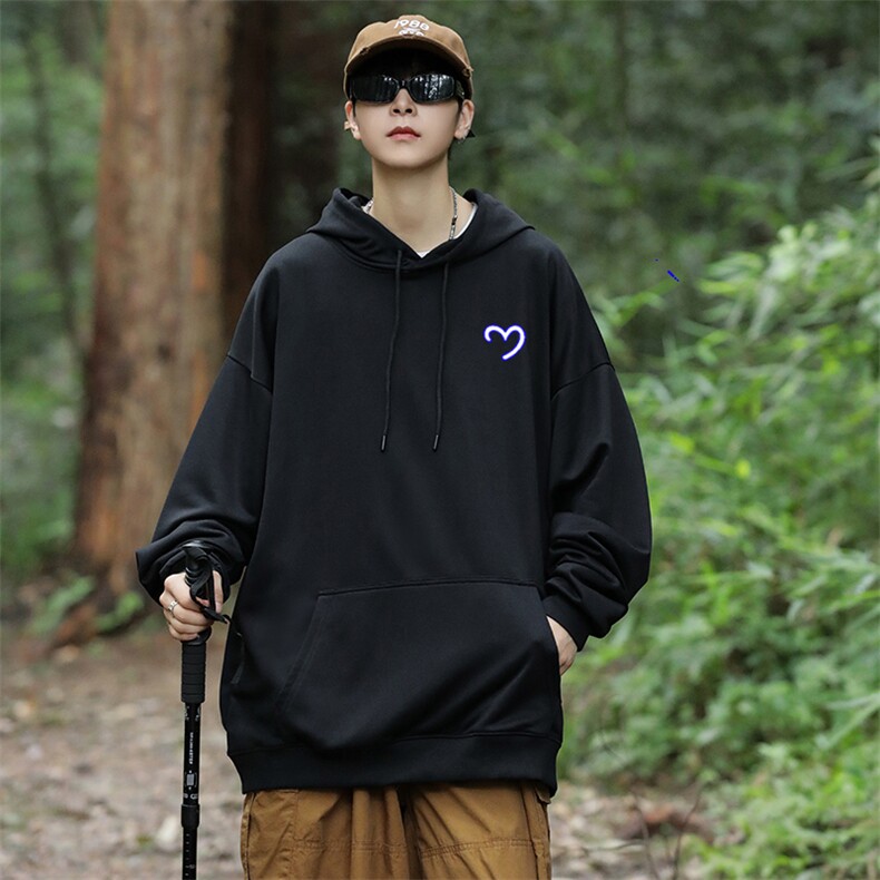 W08连帽卫衣秋装新款大码外套班服印花港风文艺休闲男女装学生朝,男装卫衣,星座115A-3