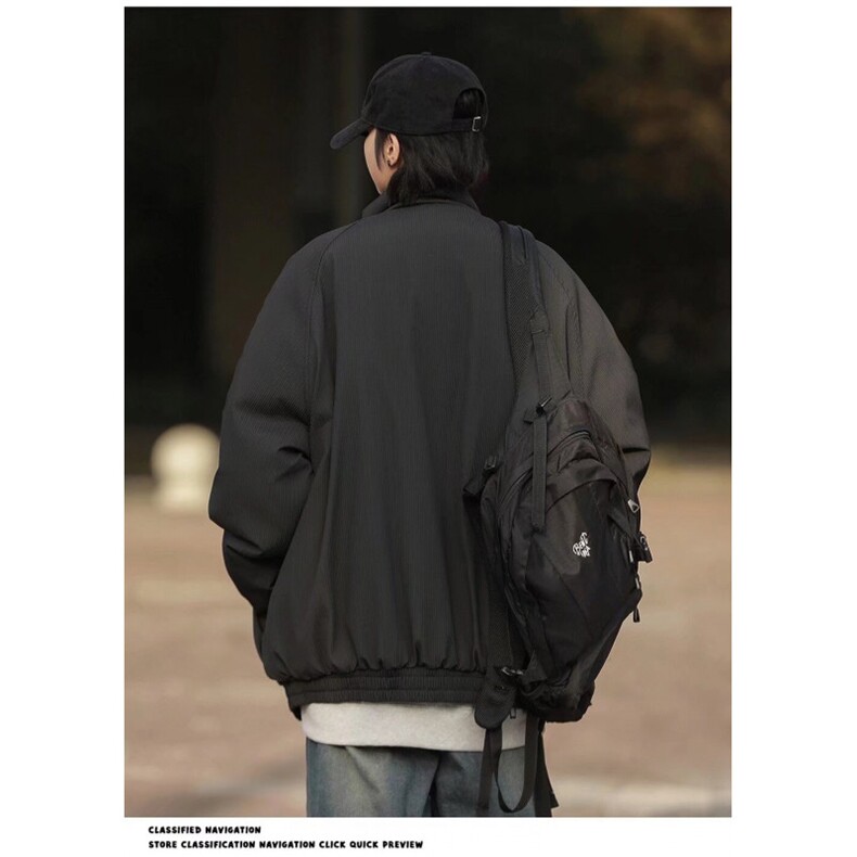 秋冬季加厚宽松简约立领棉服日系复古高级感外套女生棉衣DT03P75,男装棉衣,星座1013-5