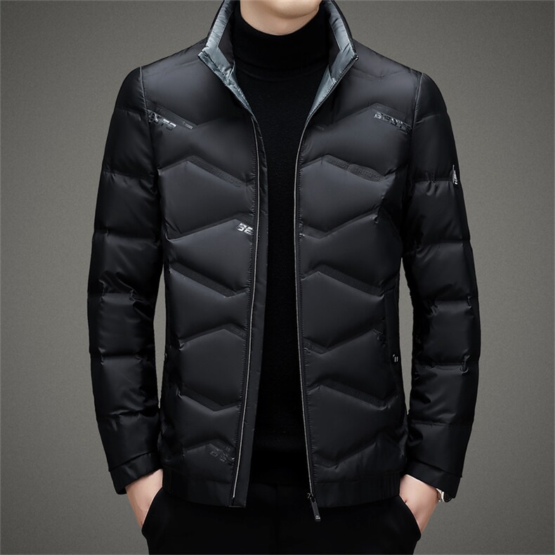 BAMJ-8907钱塘2020-2中年男士冬季厚款简约立领商务羽绒服P140,男装羽绒服,钱塘207-2