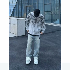 美式复古蝴蝶提花高领毛衣男士慵懒风情侣外套潮牌MY239-P57，男装针织衫/毛衣，星座208-5