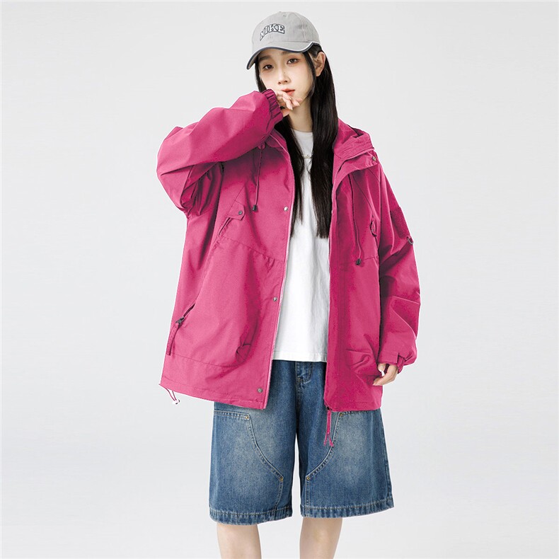 2025秋季新款直播品质休闲夹克冲锋衣防风衣连帽外套J90-P35，男装风衣，星座1402-3