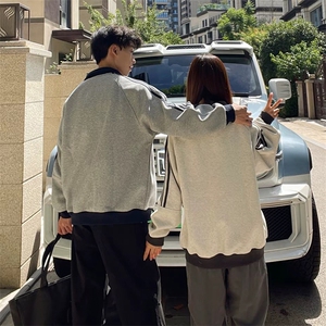 抖音得物高品质 美式高街重磅结构设计拼接织带立领卫衣外套 CM42图片