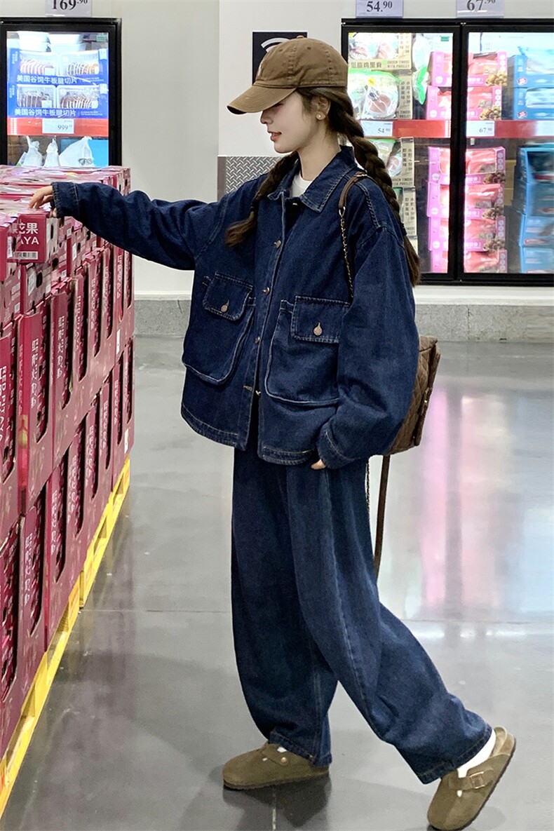 韩版通勤少女风夹克静奢风时尚套装套装休闲风轻熟风,女装套装/套裙,2C209