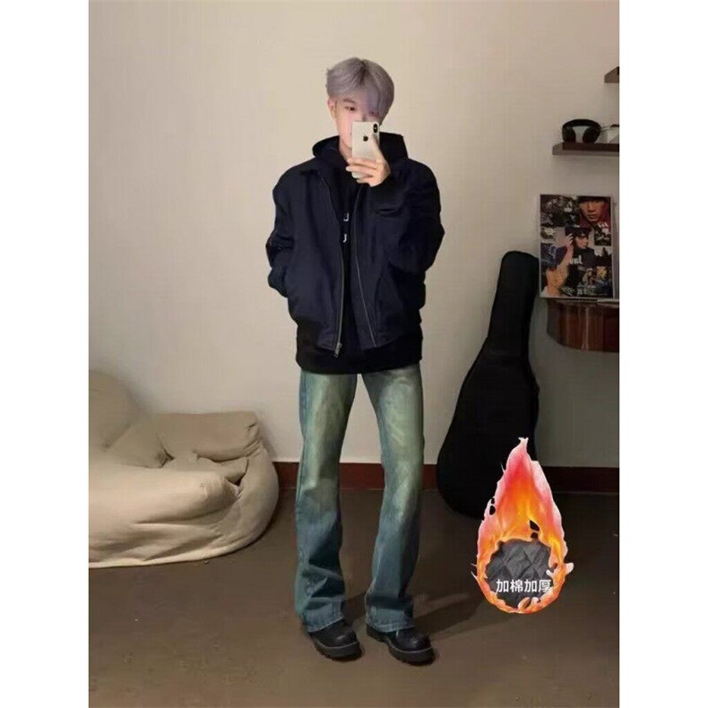 【有货】DRS091-P75美式设计感飞行员夹克棉服男春秋新款短款外套,男装夹克,星座603-2