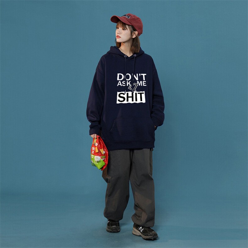 美式复古字母印花LOGO男女情侣潮牌连帽卫衣,男装卫衣,星座310A-4