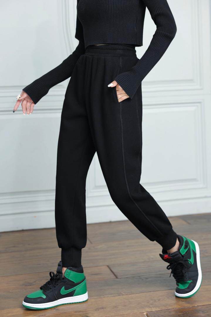 加绒卫裤，女装休闲裤，迈赫俪