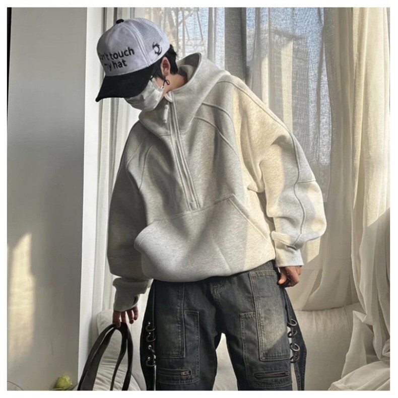 网图秋季重磅直播380克全棉拉链套头连帽卫衣外套AH908-P45，女装短外套，四季星座610B