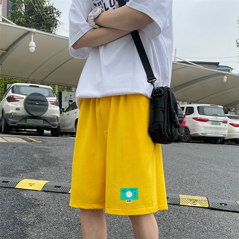 MK37264-P15冰丝短裤男士大码宽松休闲五分裤男运动中裤,男装休闲裤,电商A040