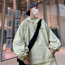 2024新款港风日系复合不规则拉链防水刺绣连帽冲锋衣M7011-P68，男装夹克，星座1109-3
