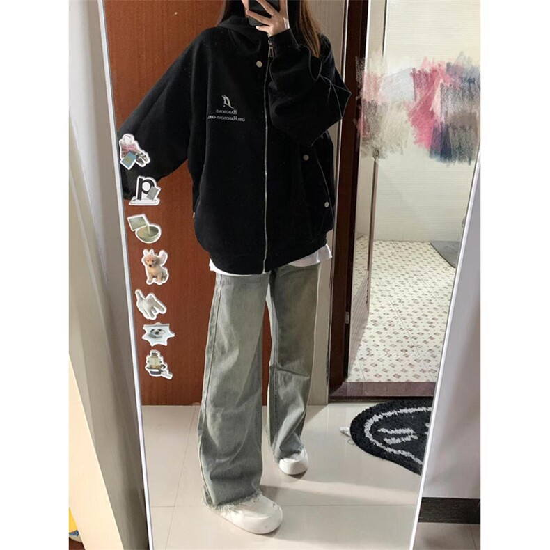 潮牌街头风开衫连帽重磅卫衣男女春秋季宽松休闲外套W213,男装卫衣,星座1116A（原606A-3）