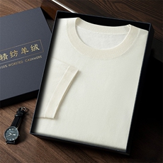 新款纯色针织短袖时尚百搭简约风，男装T恤，曼云男装羊绒