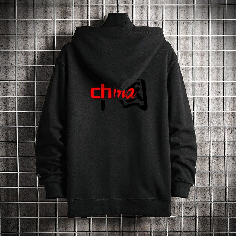 KS21189-P38加绒款-P43连帽开衫卫衣男运动外套大码班服网格,男装卫衣,电商A040A