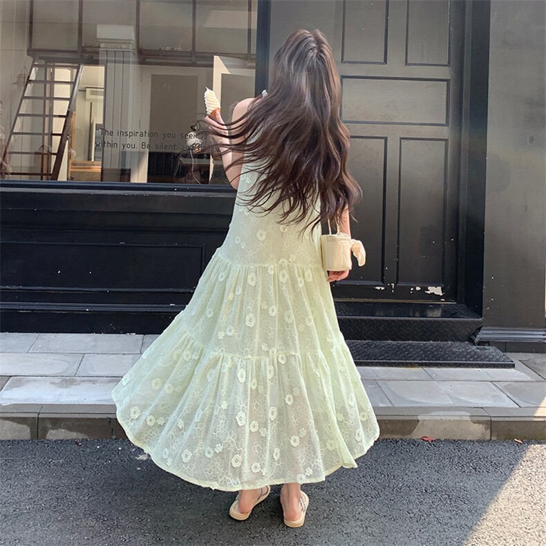 法式绝美挂脖连衣裙女2025夏季新款超好看独特漂亮海边度假风长裙,女装连衣裙,浙宝193A