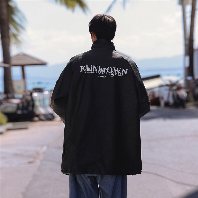 1港风鳄鱼纹皮中性潮流大码M-5XL夹克男成分PUJK7570P85控128，男装夹克，星座226-2