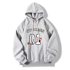 WY2205-P35加绒款-P40纯棉连帽卫衣男大码运动帽衫宽松薄，男装卫衣，电商A040