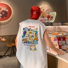 已注册得物直播抖音品质250克重磅纯棉男无袖背心T恤T568P28控39，男装背心/马甲，电商C408(原B339-1)
