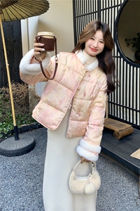 2025年冬季短款新中式短款羽绒服50白鸭绒RF2C290-7802#-P325-K42图片