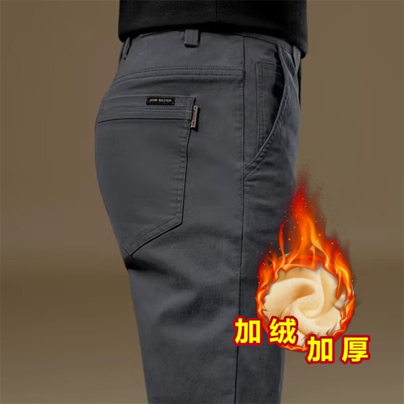 网络图现货潮牌加绒直筒秋冬修身休闲耐磨弹力大码男裤J1834-P42,男装卫衣,星座715-7