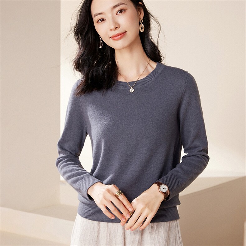 江帆羊绒新品山羊绒女高圆领打底衫定纺高捻度纱线JF-551,女装羊绒衫,江帆羊绒