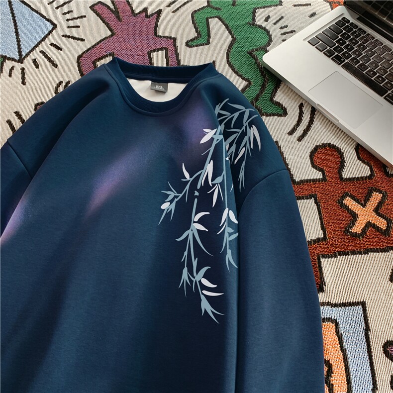 抖音品质秋季新款风纯棉印花宽松圆领卫衣wycm262特批28-控49,男装卫衣,星座605(原A050)